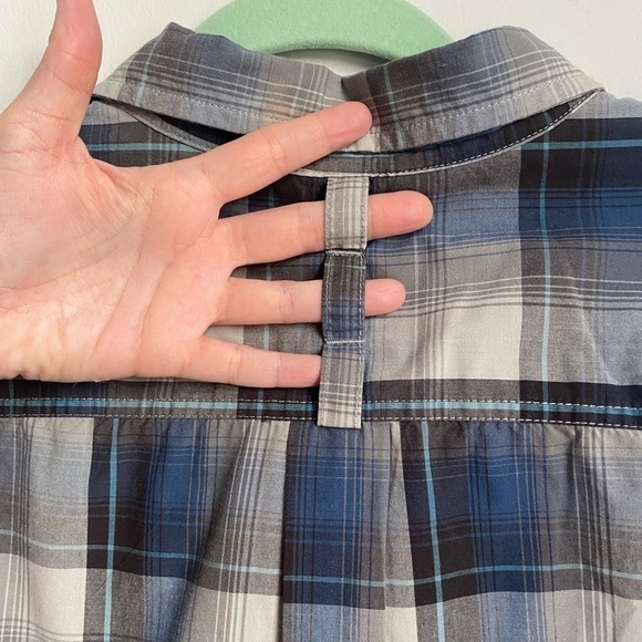 Men’s The North Face Plaid Short Sleeve Hammetts Button Down Blue Gray Size XL - Picture 8 of 16
